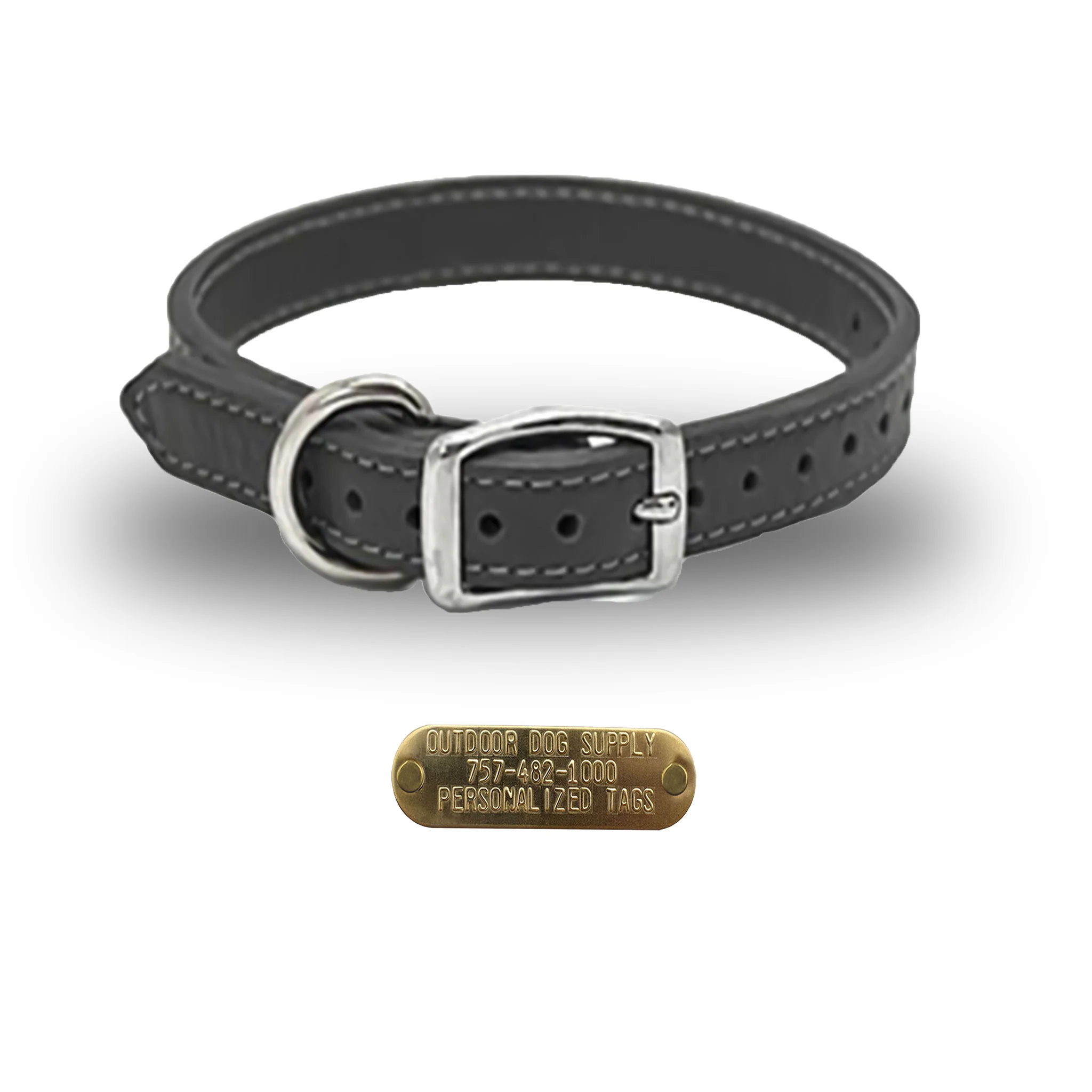 3/4" UltraSoft Luxe Leather Dog Collar - Image 3