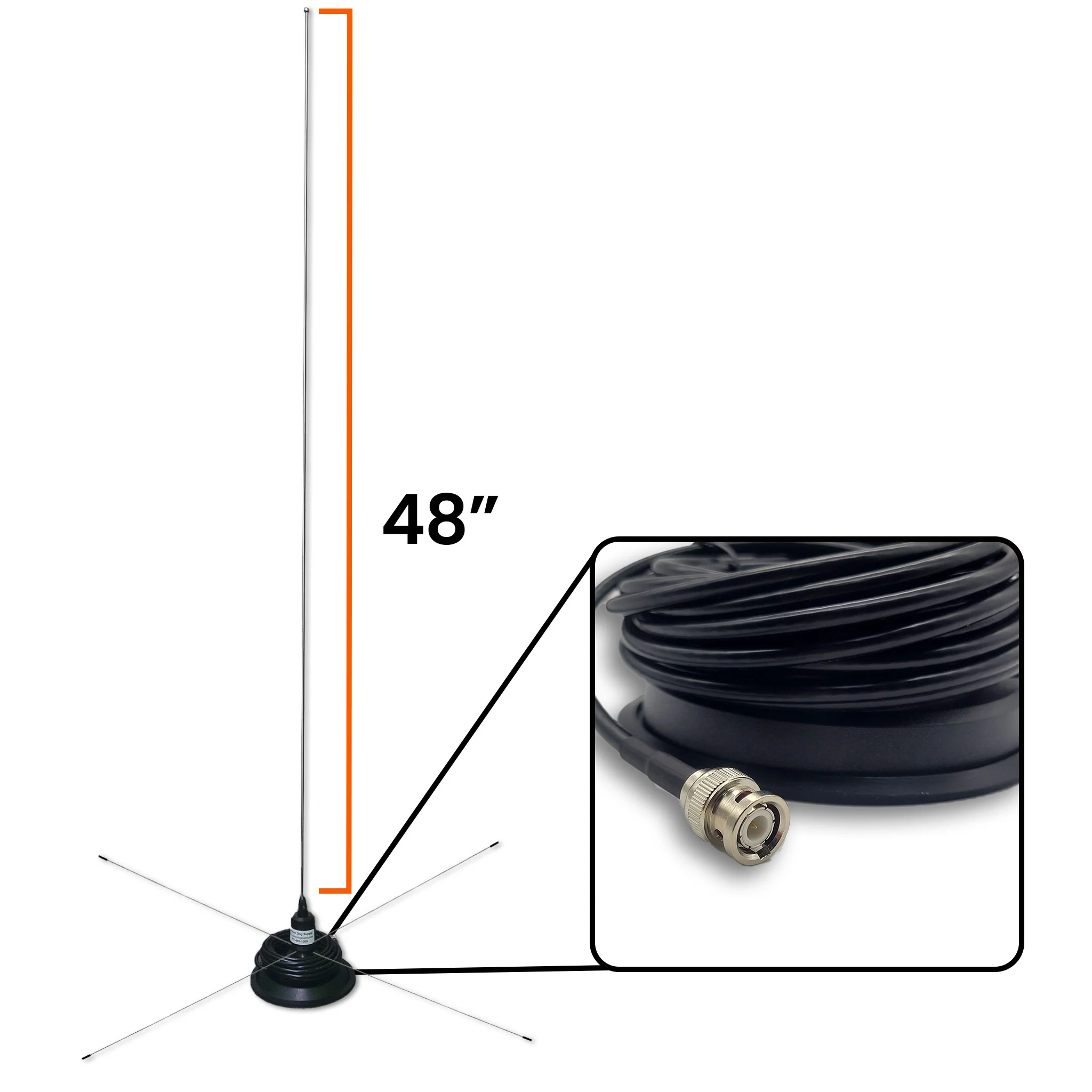 Extended Reach Magnetic Mount with Whip Antenna for Garmin Alpha & Astro [Ground Plane] - Image 11
