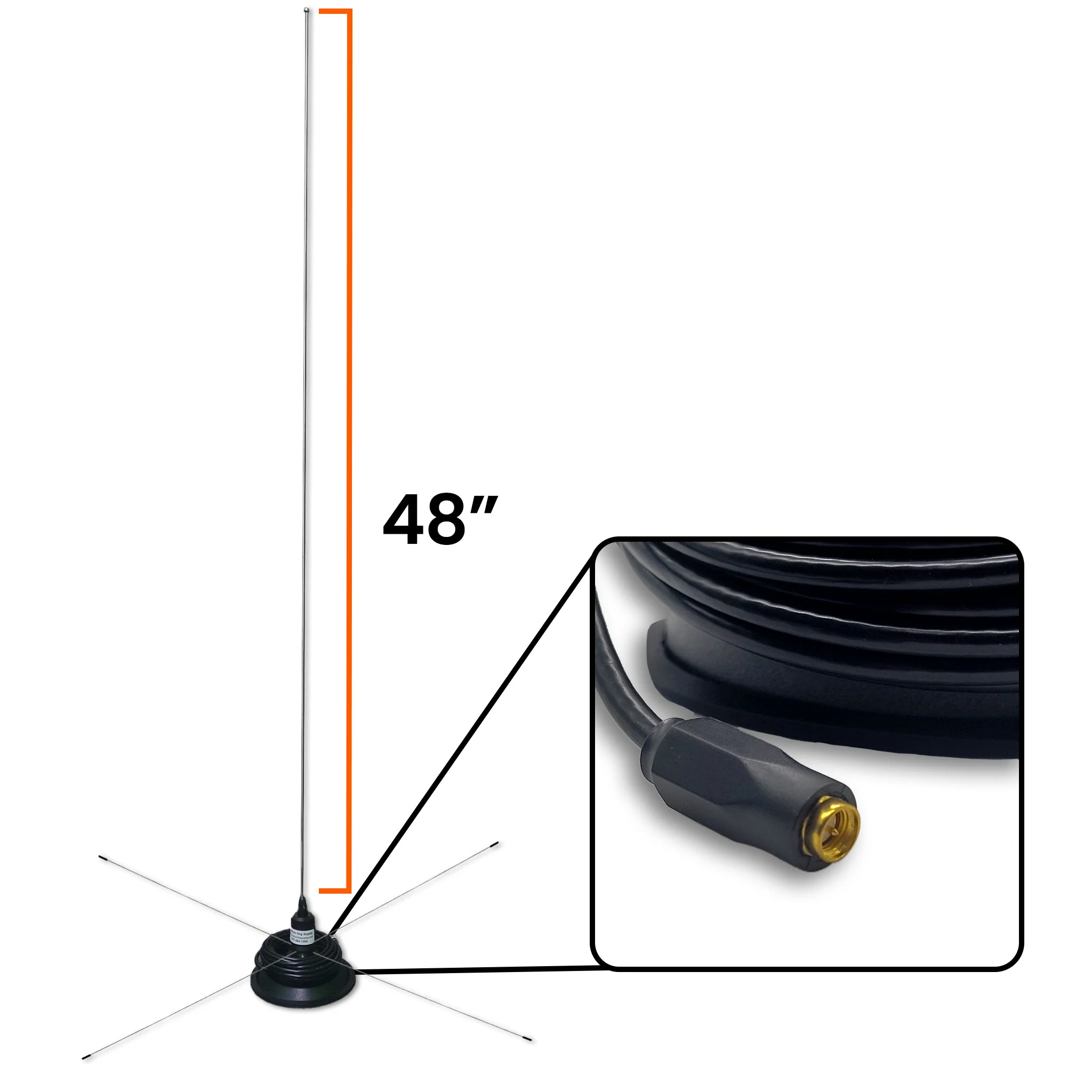 Extended Reach Magnetic Mount with Whip Antenna for Garmin Alpha & Astro [Ground Plane] - Image 12