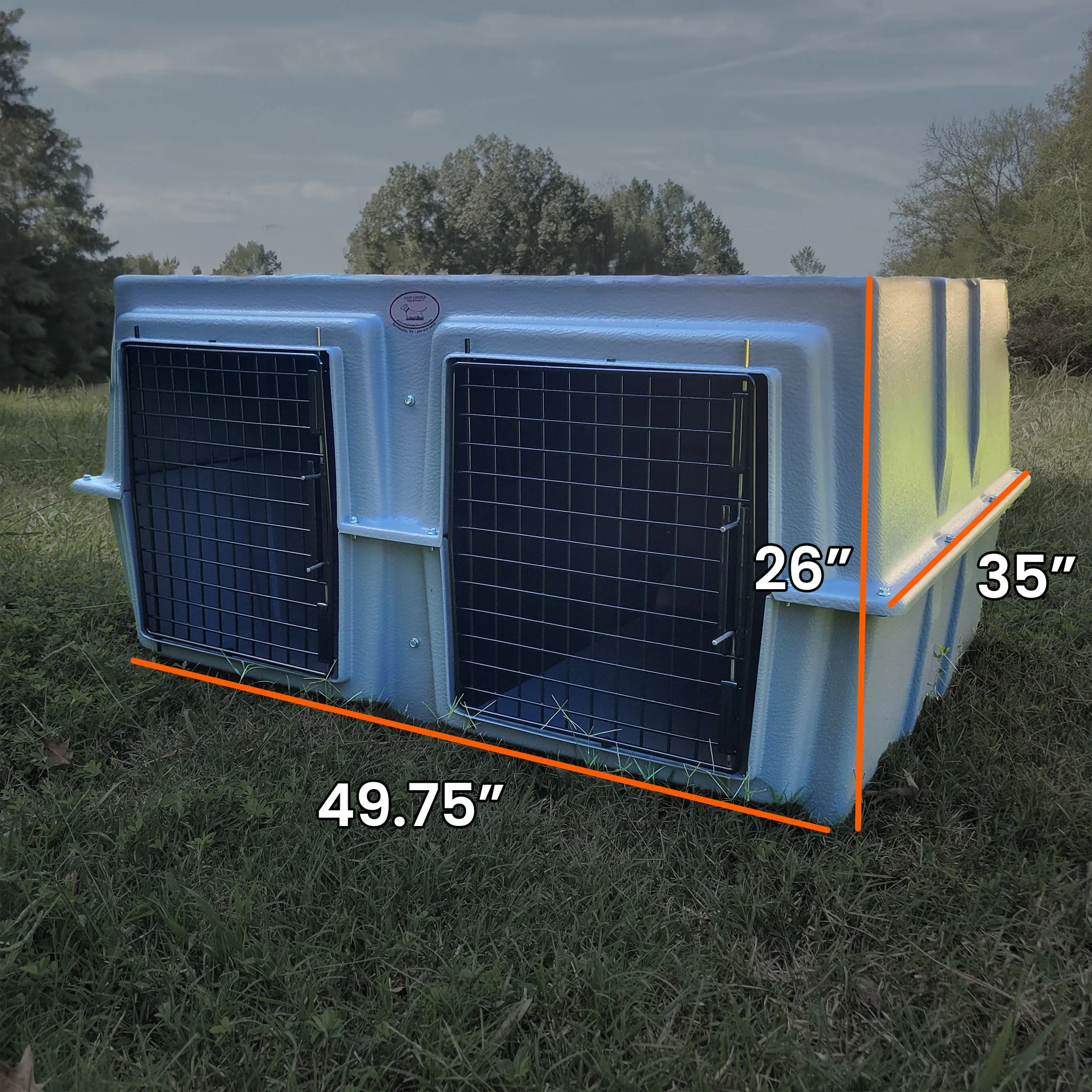 EZ-XL Two-Dog Truck Crate, Large Double-Bay Kennel By Easy Loader Dog Kennels - Image 4