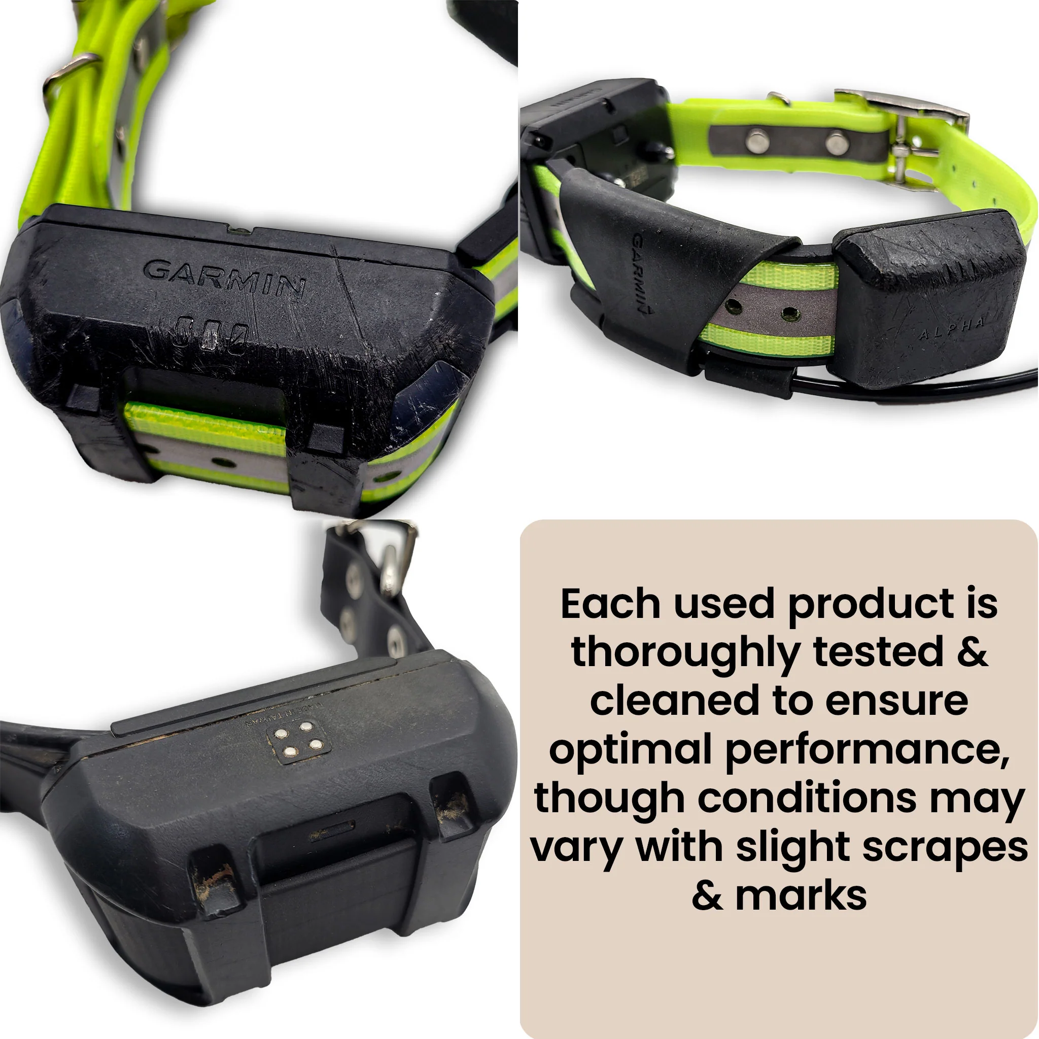 Garmin Alpha TT25 MINI Tracking Training Collars with New Basic Strap and Antenna - Used - Image 3