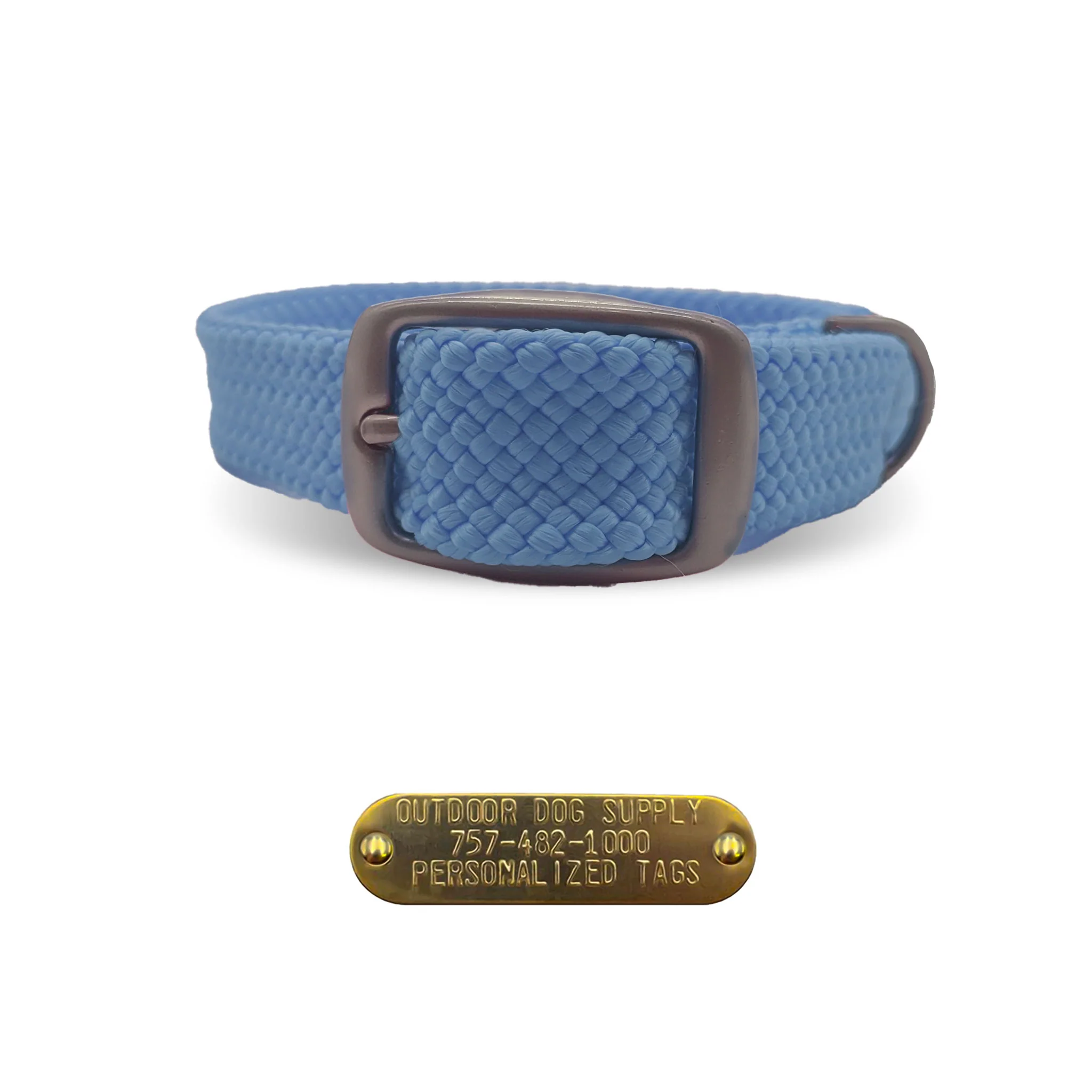 Mendota Pet Double Braided Name Tag Collar With Satin Hardware - Image 7
