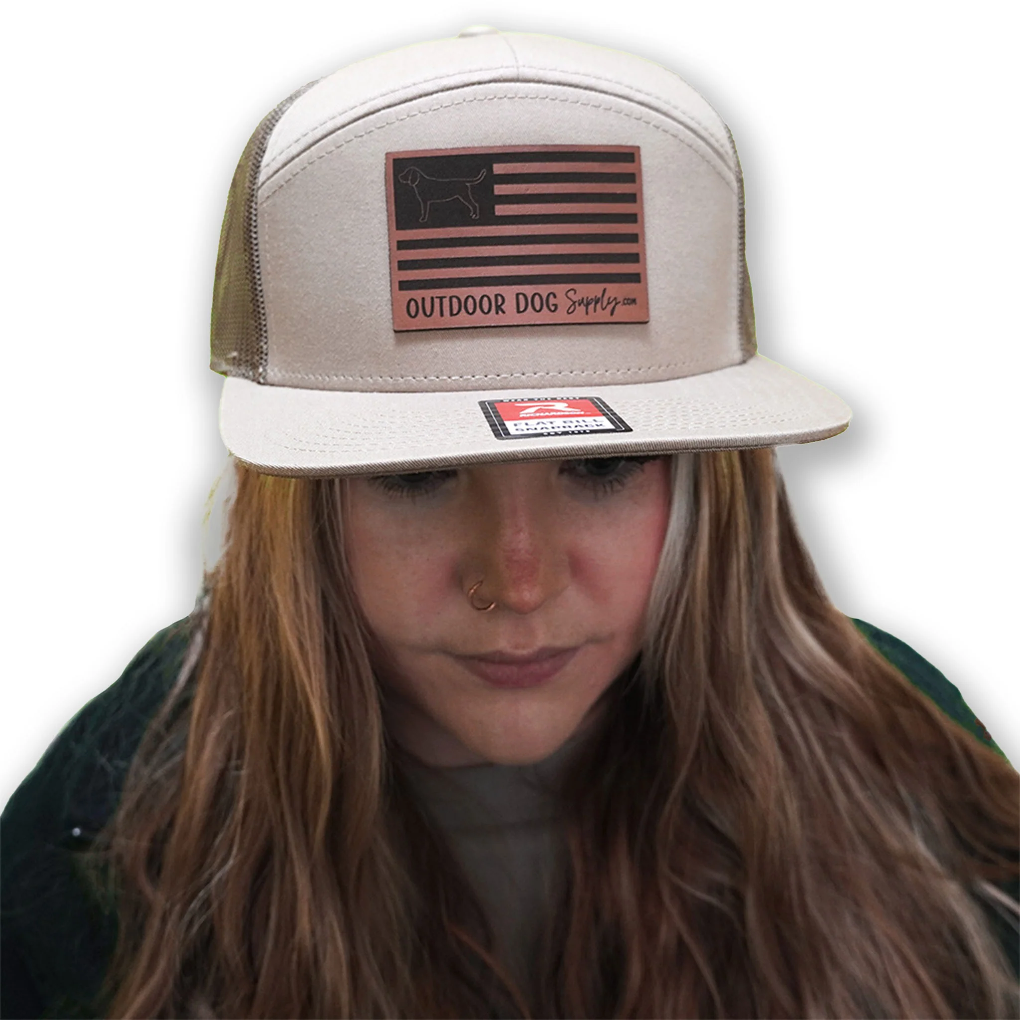 ODS Leather Patch Trucker Hats - Image 3