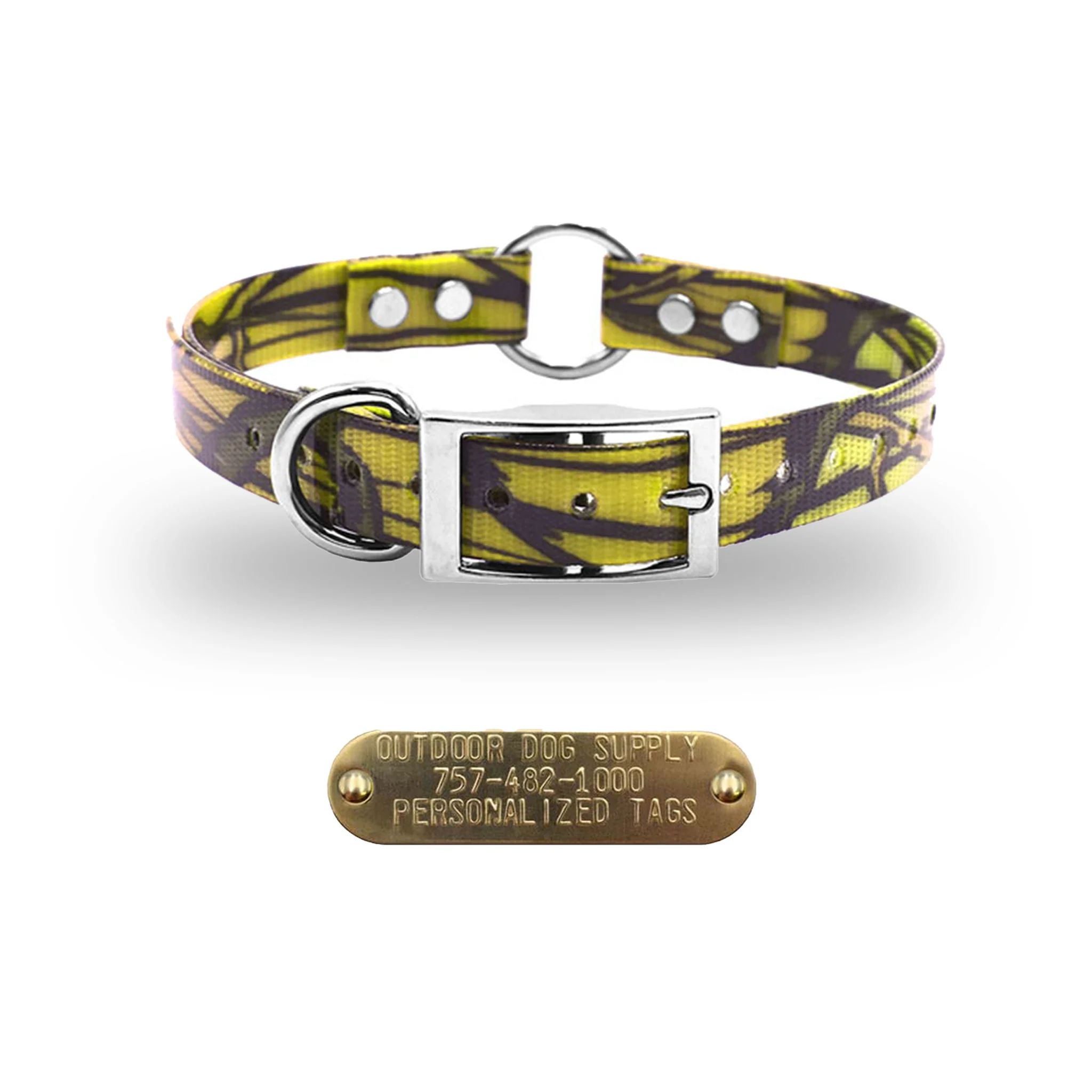 3/4" Pattern Premium Glow Tuff Center Ring Dog Collar - Image 9