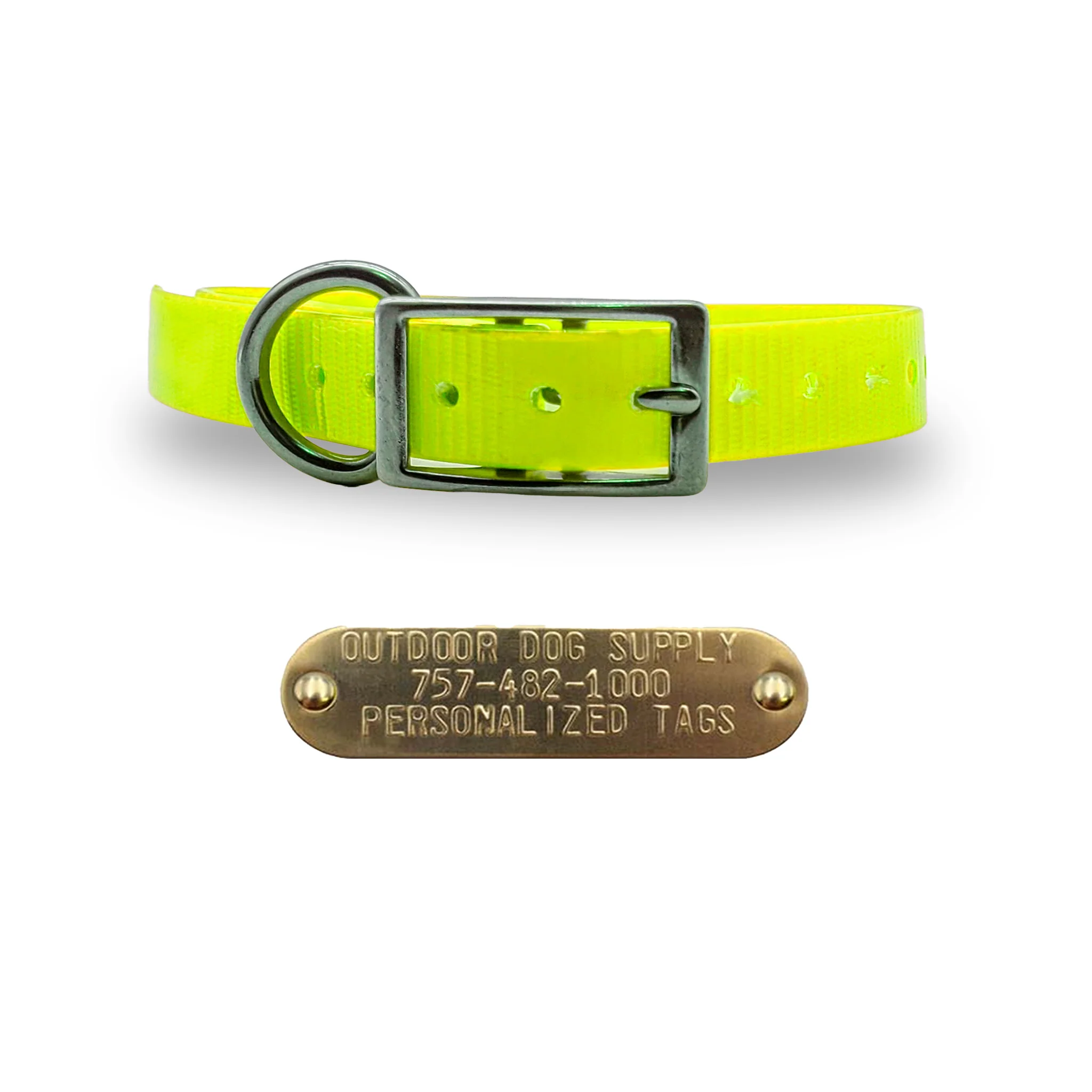 3/4" Solid Elite Collar with Stainless Steel D ring and Buckle - Image 8