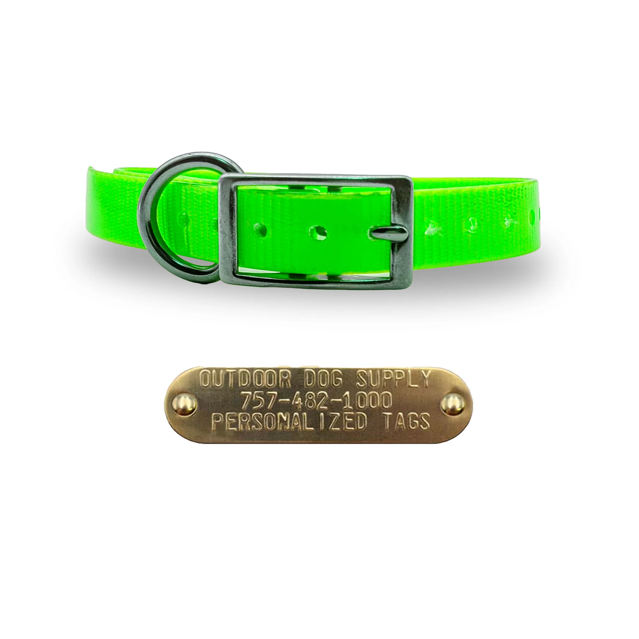 3/4" Solid Elite Collar with Stainless Steel D ring and Buckle - Image 9