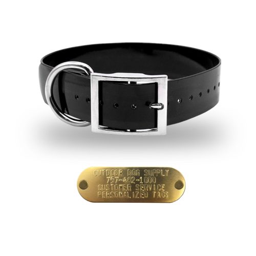 1 1.5 premium name tag collars Black