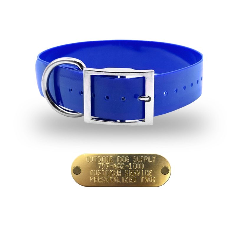 1 1.5 premium name tag collars Blue