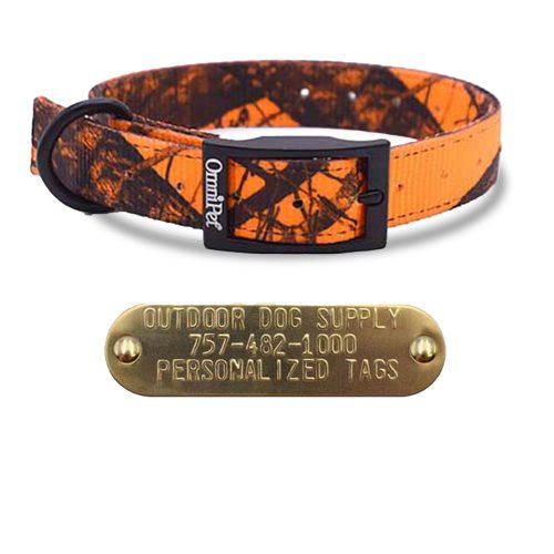 1 nylon camo collars orange camo