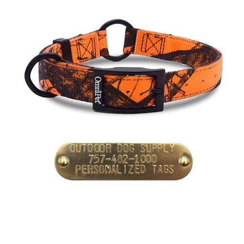 1 nylon d and o camo collar orange camo