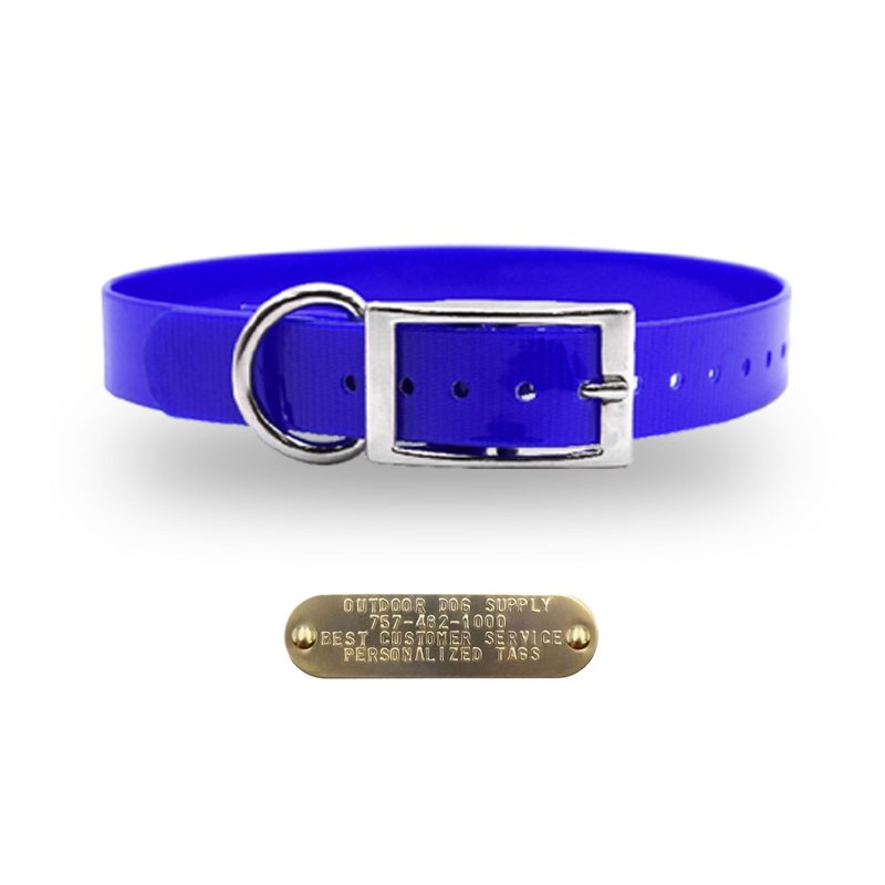 1 premium name tag collars Blue