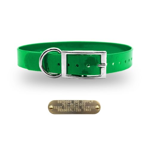 1 premium name tag collars Green