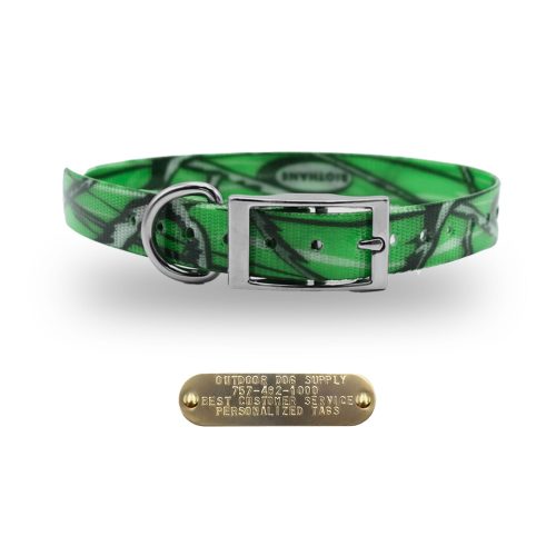 1 premium name tag collars Green Camo