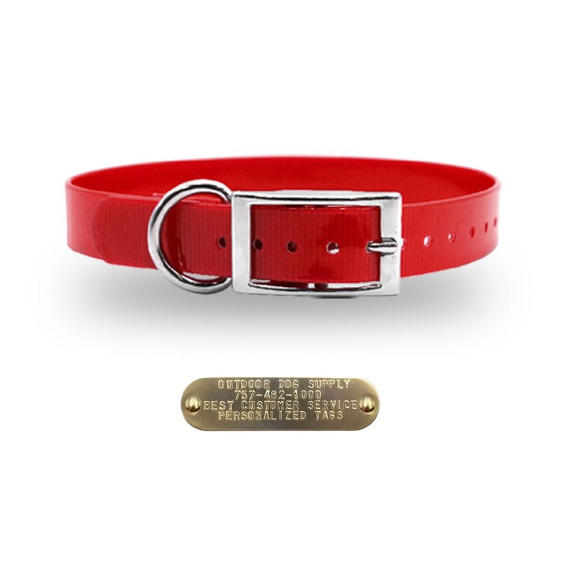 1 premium name tag collars Red