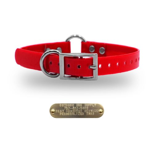 1 premium name tag collars Red D O