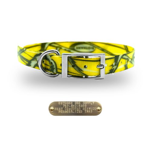 1 premium name tag collars Yellow Camo