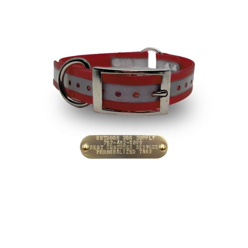 1 premium name tag collars do ref burgundy