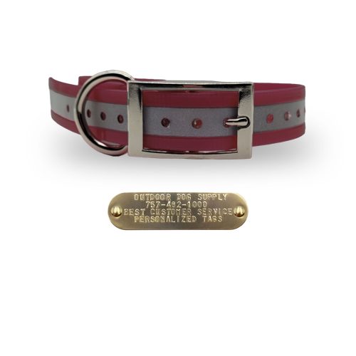 1 premium name tag collars ref burgundy