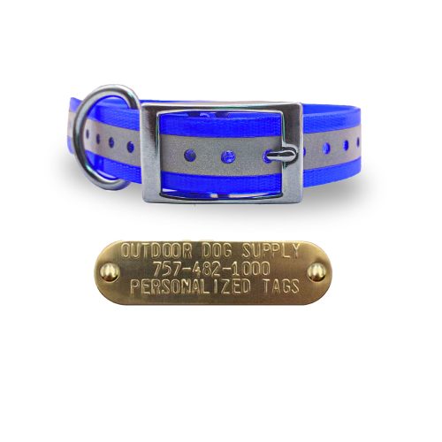 1 stainless steel collars ref blue