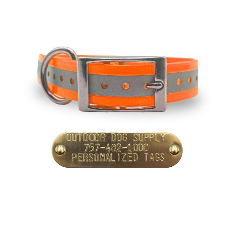 1 stainless steel collars ref orange