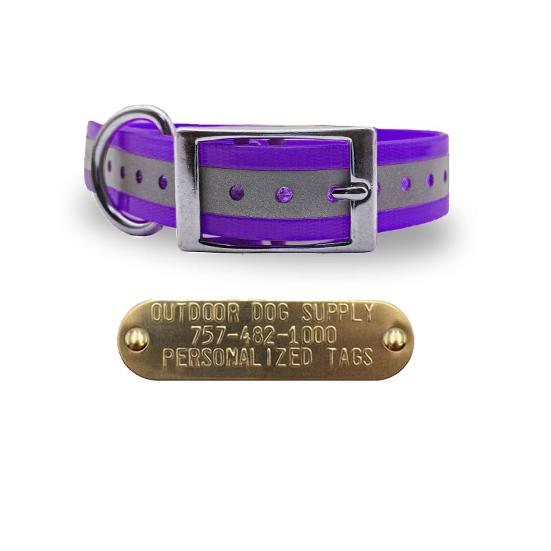 1 stainless steel collars ref purple