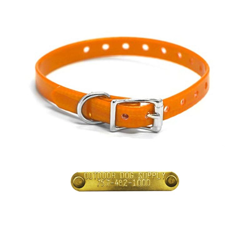 1.5 premium name tag collars Orange