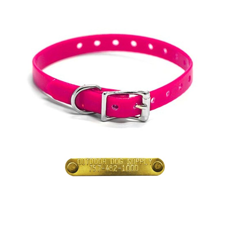 1.5 premium name tag collars Pink