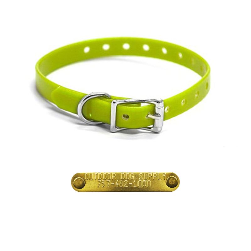 1.5 premium name tag collars Yellow