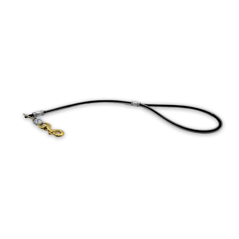 2ft cable leash black