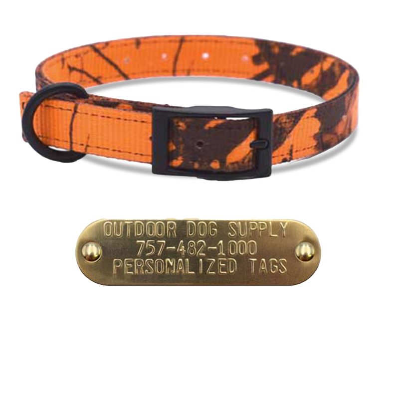 3 4 nylon camo collars orange camo