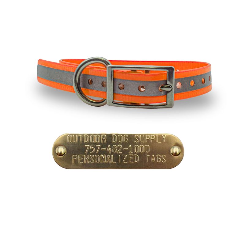 3 4 stainless steel collars ref orange