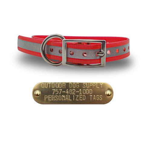 3 4 stainless steel collars ref red