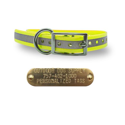 3 4 stainless steel collars ref yellow