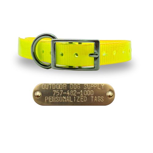 3 4 stainless steel collars yellow