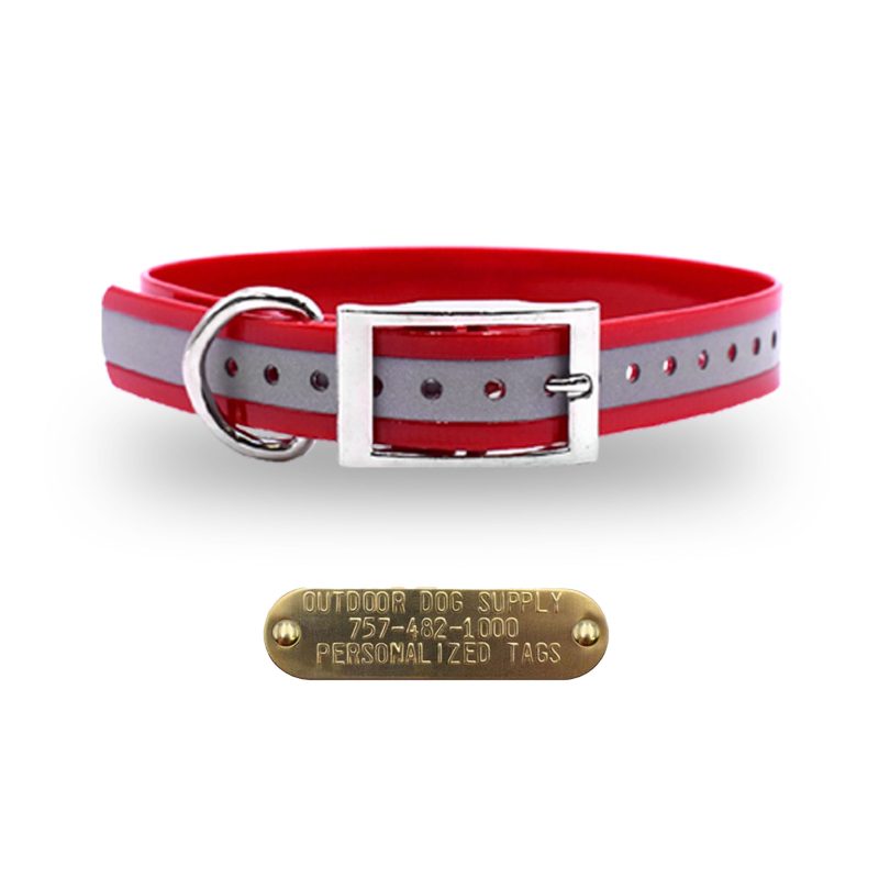 3.4 premium name tag collars Red Ref