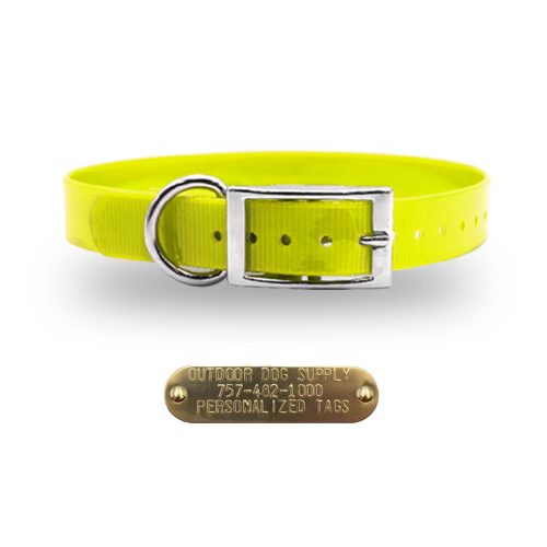 3.4 premium name tag collars Yellow