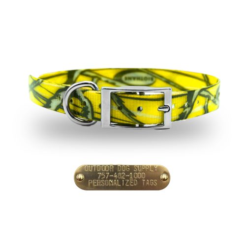 3.4 premium name tag collars Yellow Camo