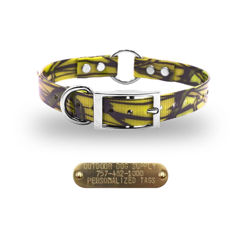 3.4 premium name tag collars Yellow Camo D O