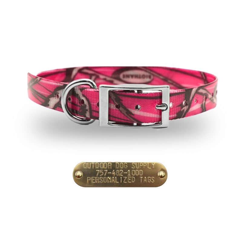 3.5 premium name tag collars Pink Camo