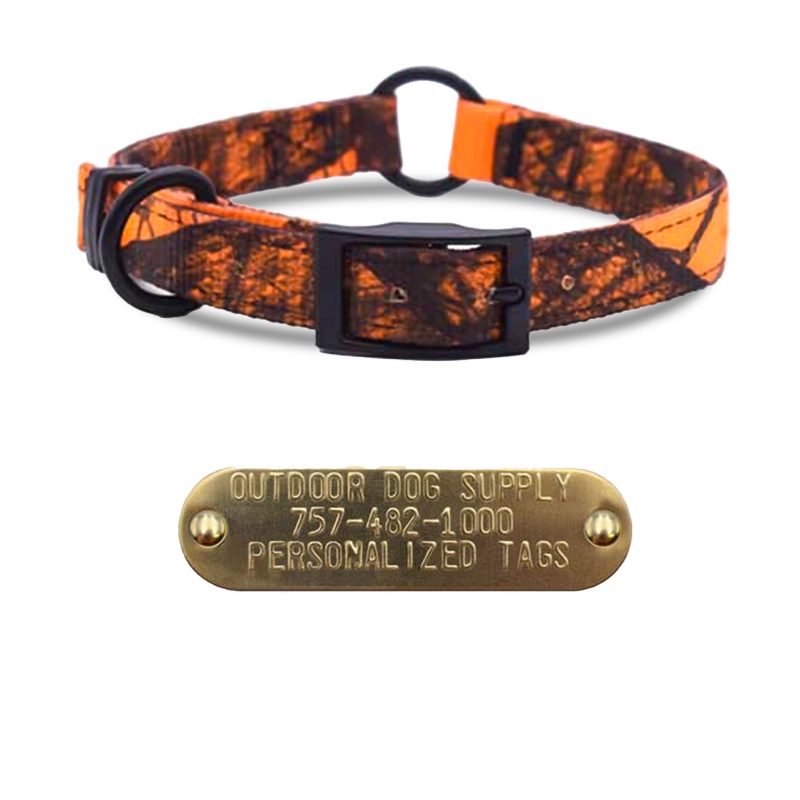 3 4 nylon d and o camo collar orange camo