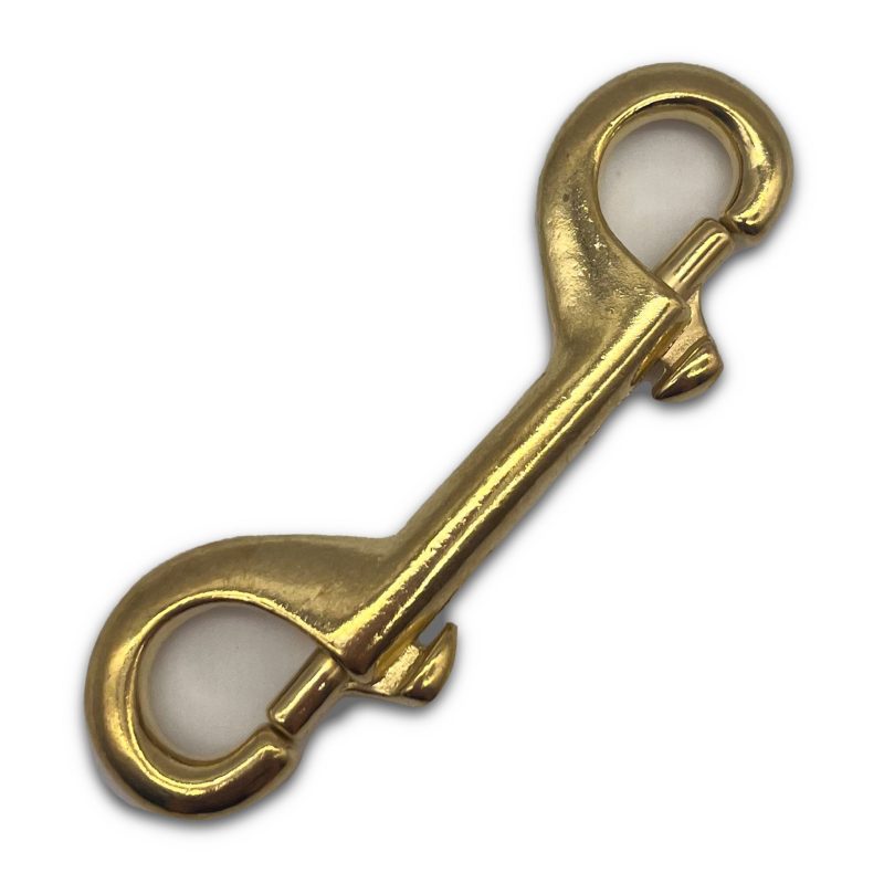 4 Double End Bolt Snap Hook Brass