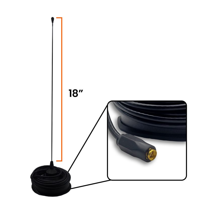 4.7 mag mount whip antenna 18 sma