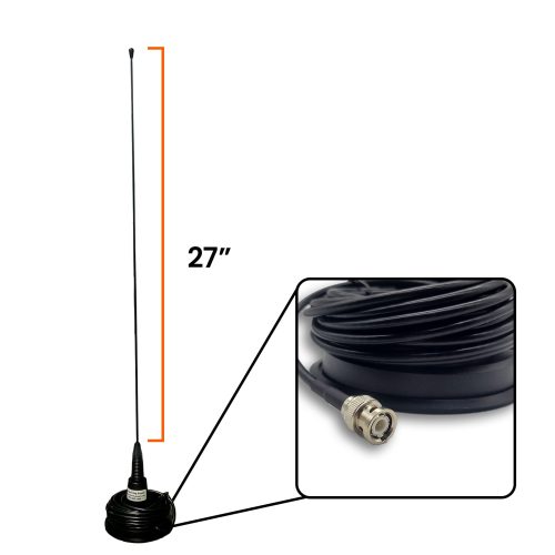 4.7 mag mount whip antenna 27 bnc