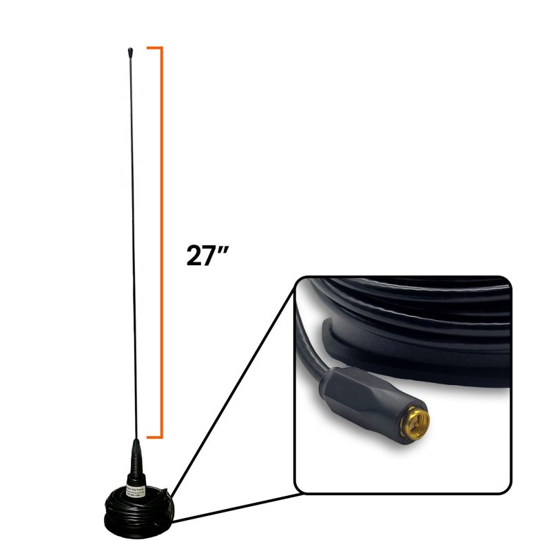 4.7 mag mount whip antenna 27 sma