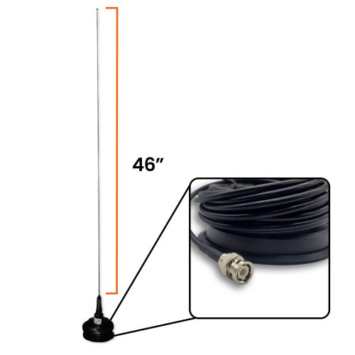 4.7 mag mount whip antenna 46 bnc