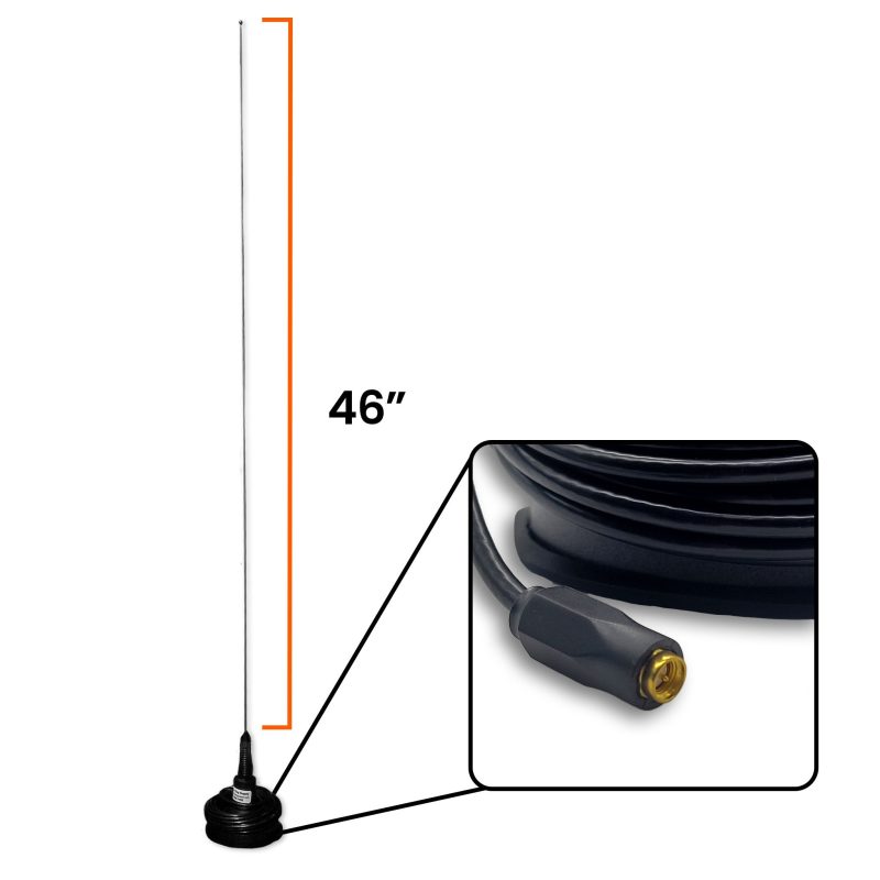 4.7 mag mount whip antenna 46 sma