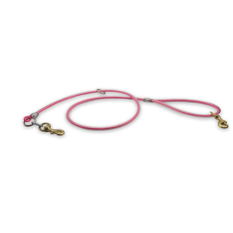 5ft cable leash pink