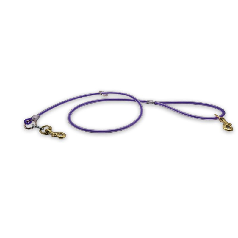 5ft cable leash purple