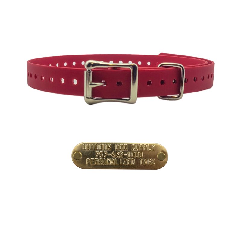 Basic collars Red Granite Roller Buckle