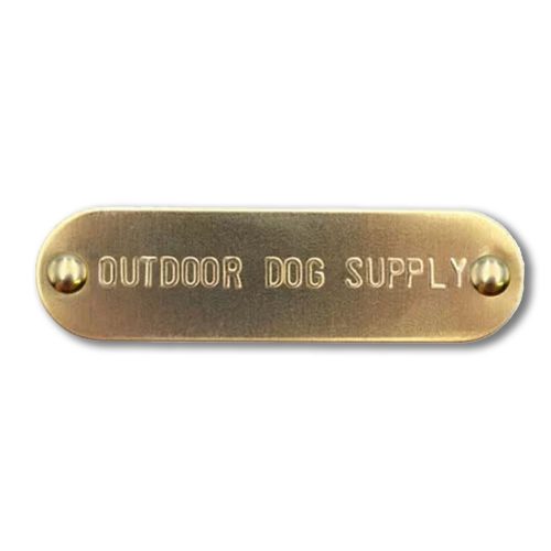 Custom 3 4 x 2 3 4 Raised Lettering Brass Dog Collar Name Tags 1 Line